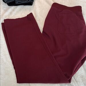 Figs Maroon Technical Collection Pants